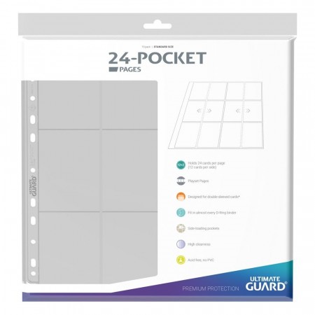 Ultimate Guard 24-Pocket QuadRow Pages Side-Loading Clear (10 stk)