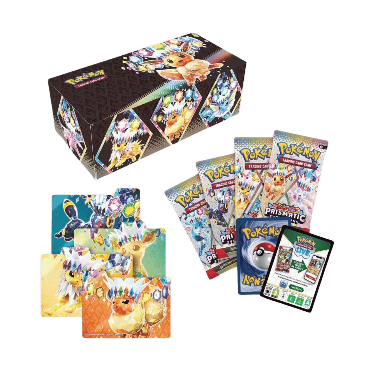 Pokemon Prismatic Evolutions Surprise Box + Booster Bundle