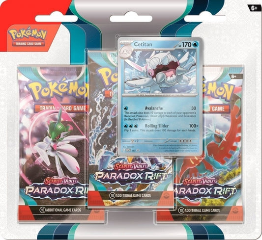 Pokemon Paradox Rift 3pk Blister Cetitan