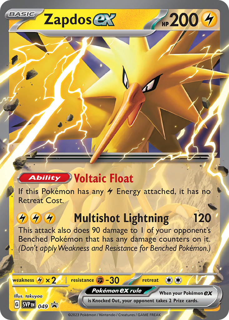 Zapdos ex 049 JUMBO Promo Black Star kort