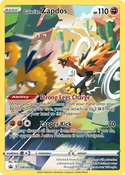 Pokemon Zapdos SWSH283 Black Star Promo