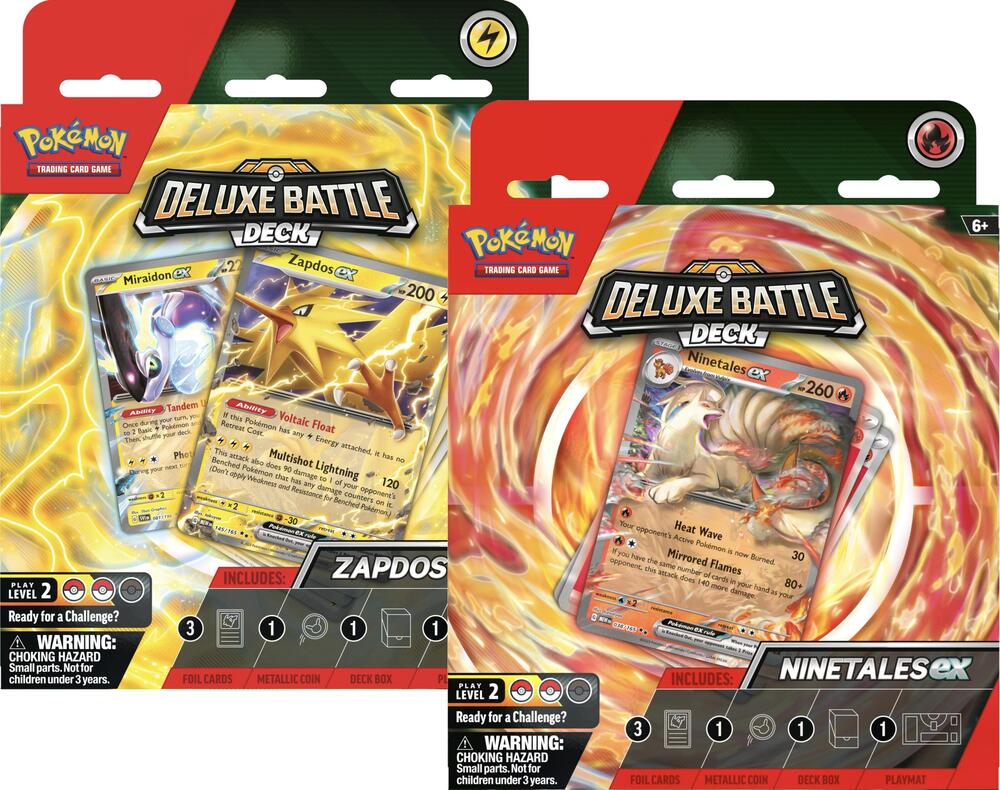 Pokemon Deluxe Battle Decks med Zapdos ex og Ninetales ex