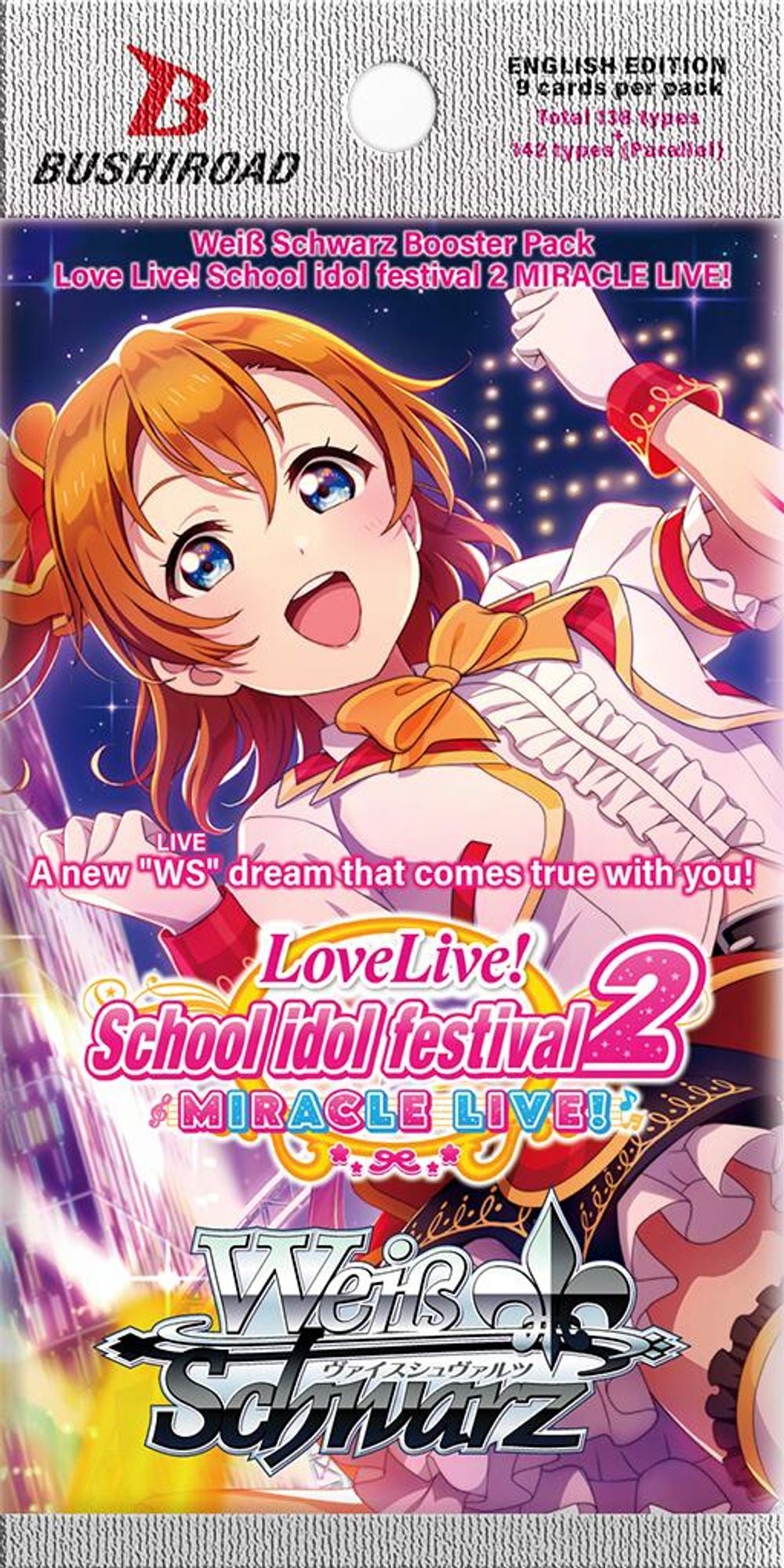 Weiss Schwarz Love Live! School idol festival 2 Miracle Live! Booster Pakke