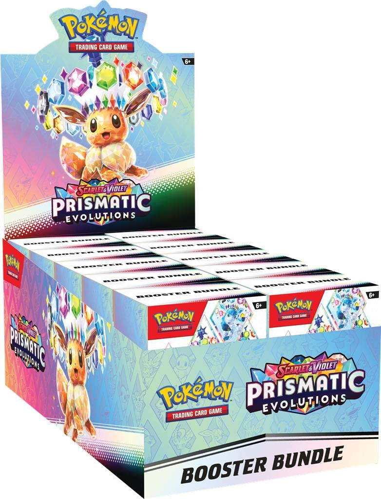Pokemon Prismatic Evolutions Booster Bundle Display