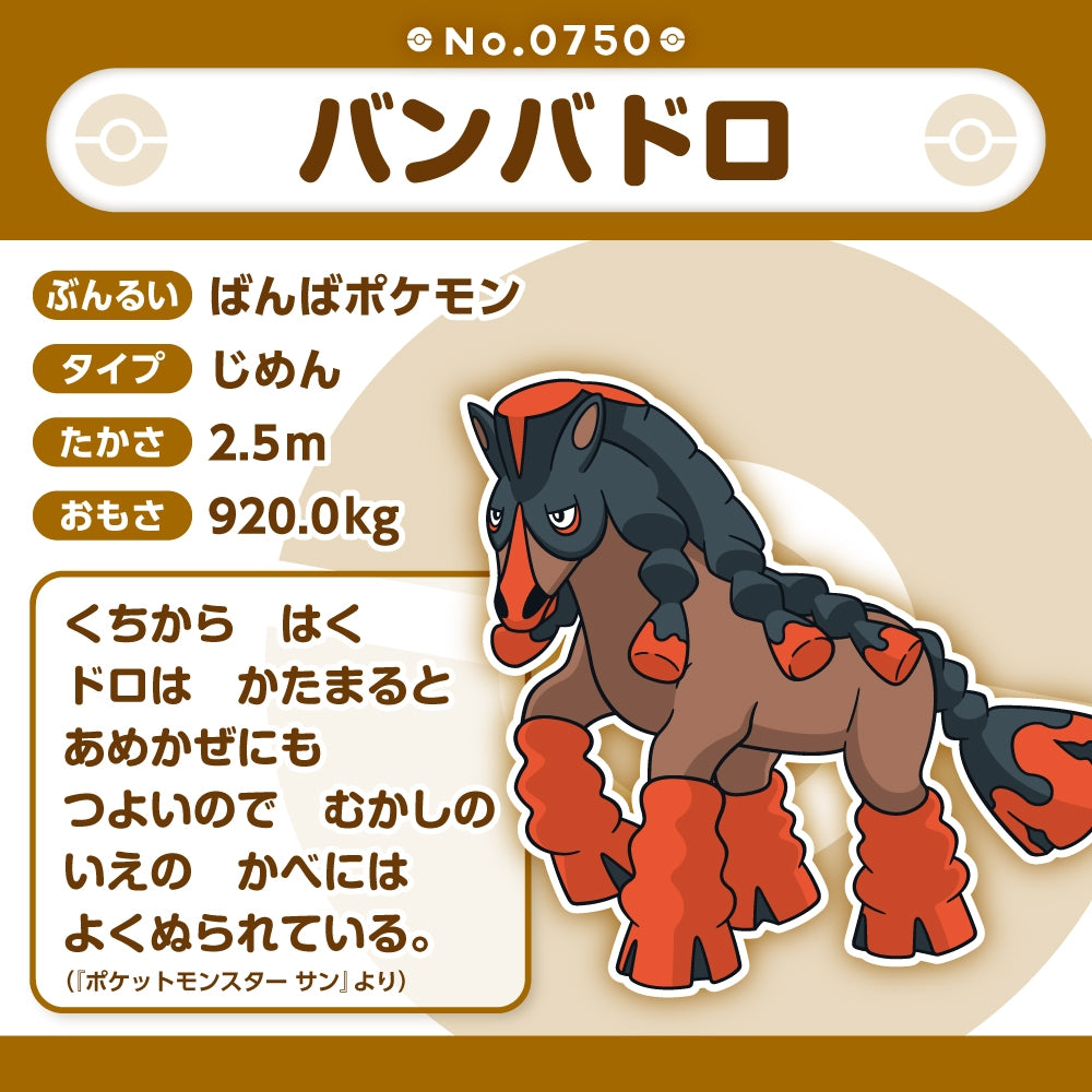 Pokemon Center Japan Mudsdale Fit Plush