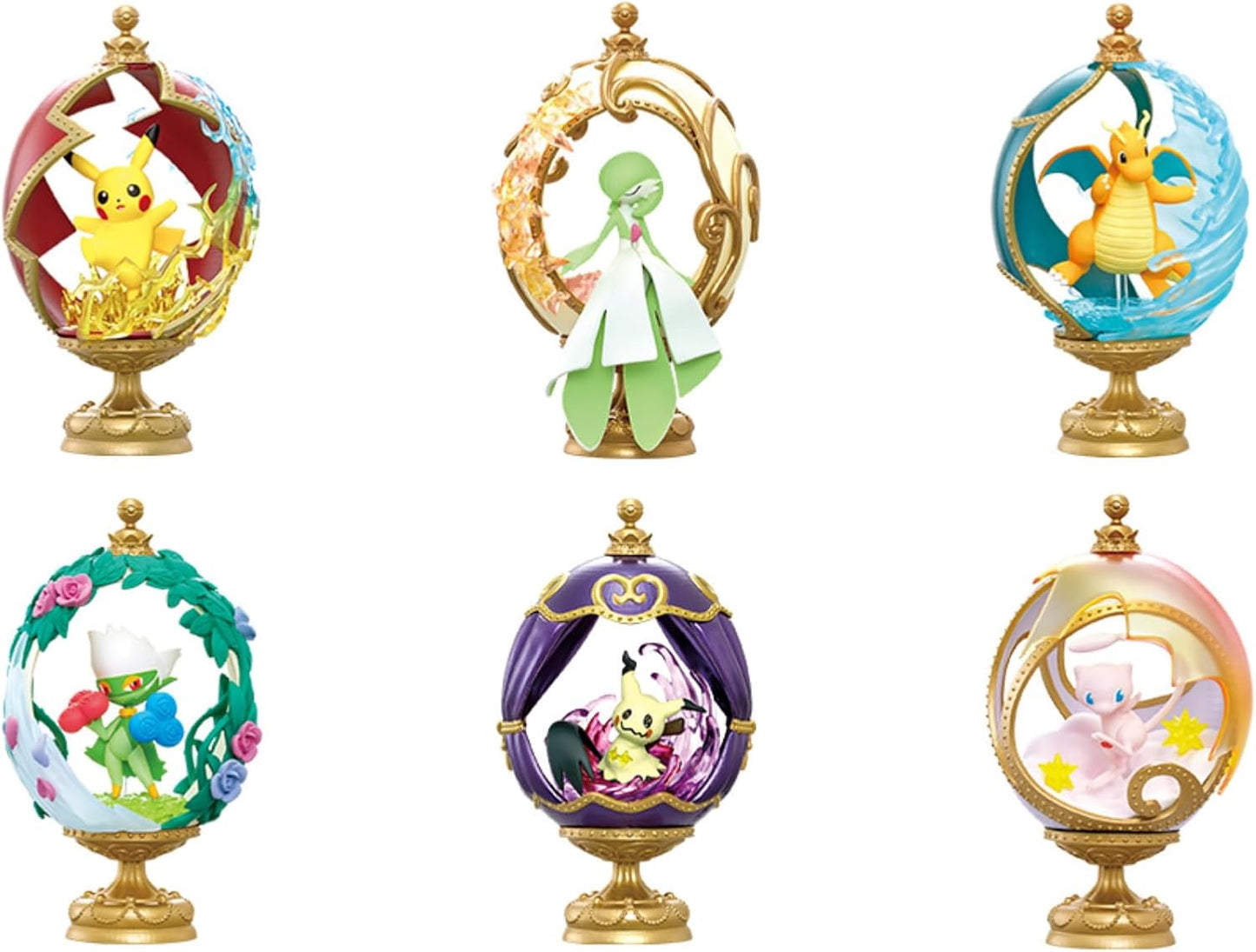 Pokemon Re-ment Ovaltique Figurer (6 stk)