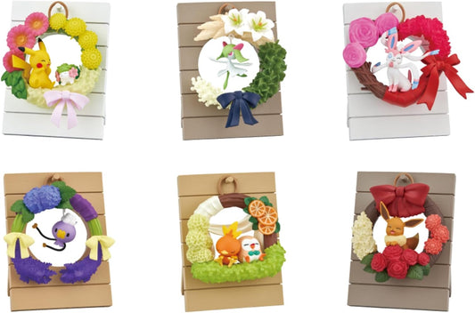 Pokemon Re-ment Happiness Wreath Collection Figurer (6 stk)