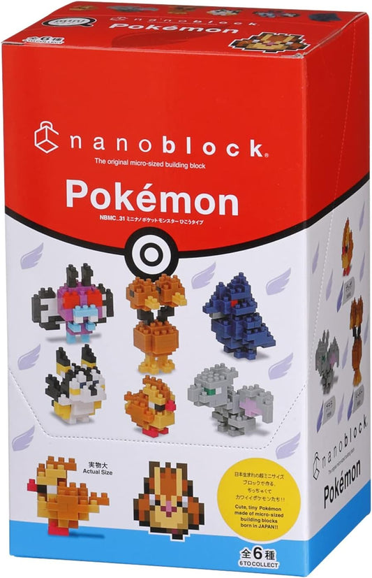 Pokemon Nanoblock Mini Flying Type (6 stk) Figurer