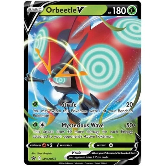 Pokemon Orbeetle V SWSH078 Black Star Promo JUMBO