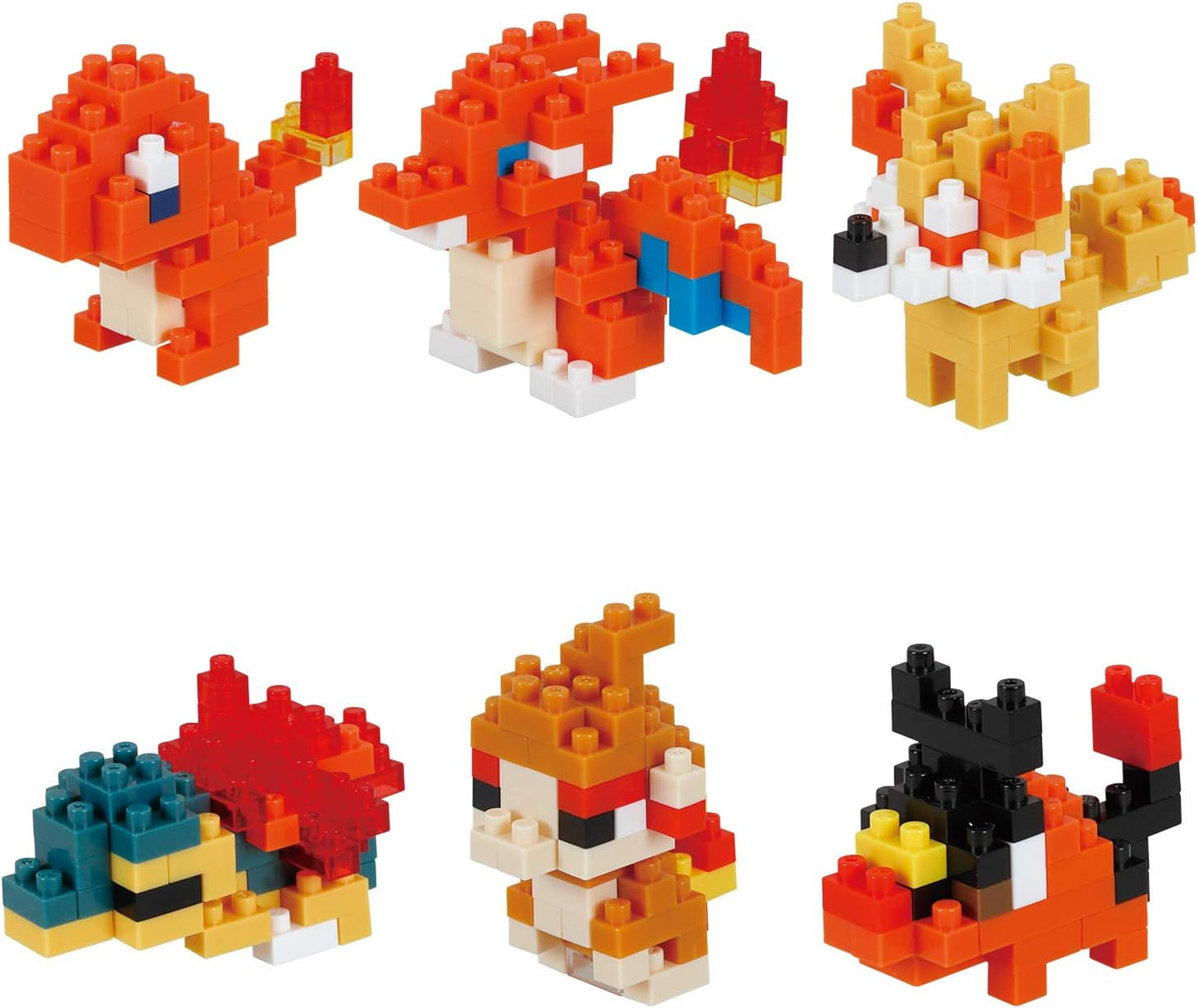 Pokemon Nanoblock Mini Fire Type (6 stk) Figurer