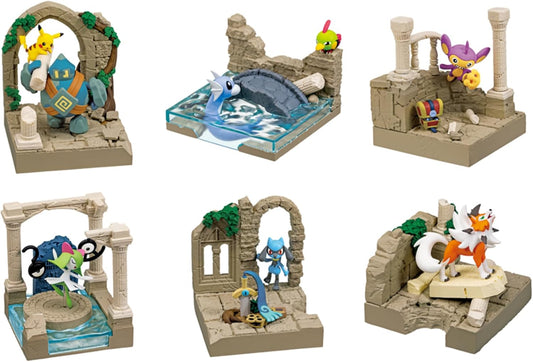 Pokemon Re-ment Old Castle Ruins Figurer (6 stk)