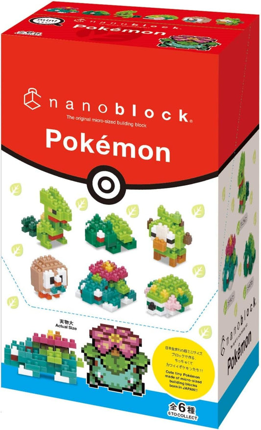 Pokemon Nanoblock Mini Grass Type (6 stk) Figurer