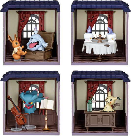 Pokemon Re-ment Midnight's Mysterious Mansion 2 Figurer (4 stk)