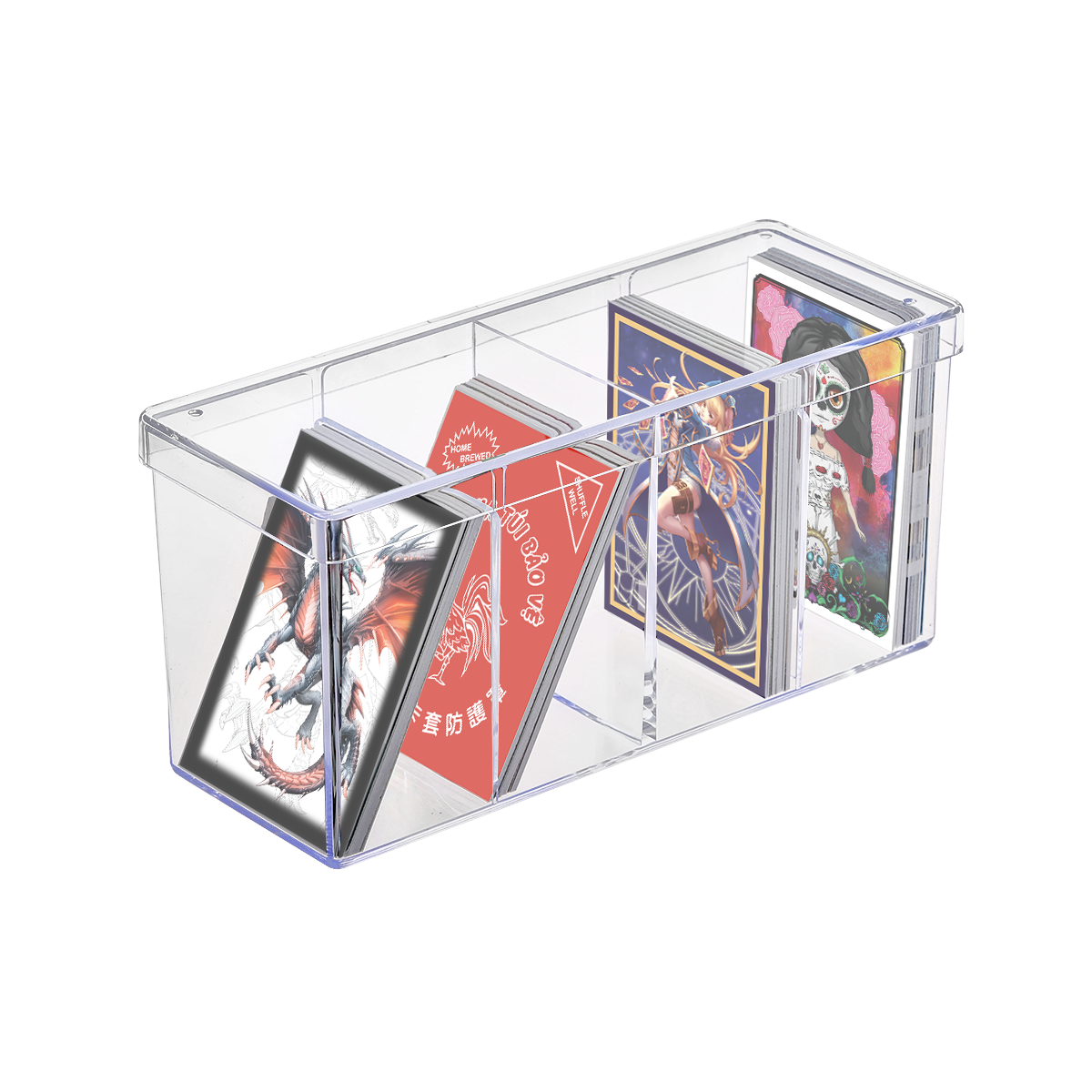 Ultra Pro 4-Compartment Card Storage Box - Clear