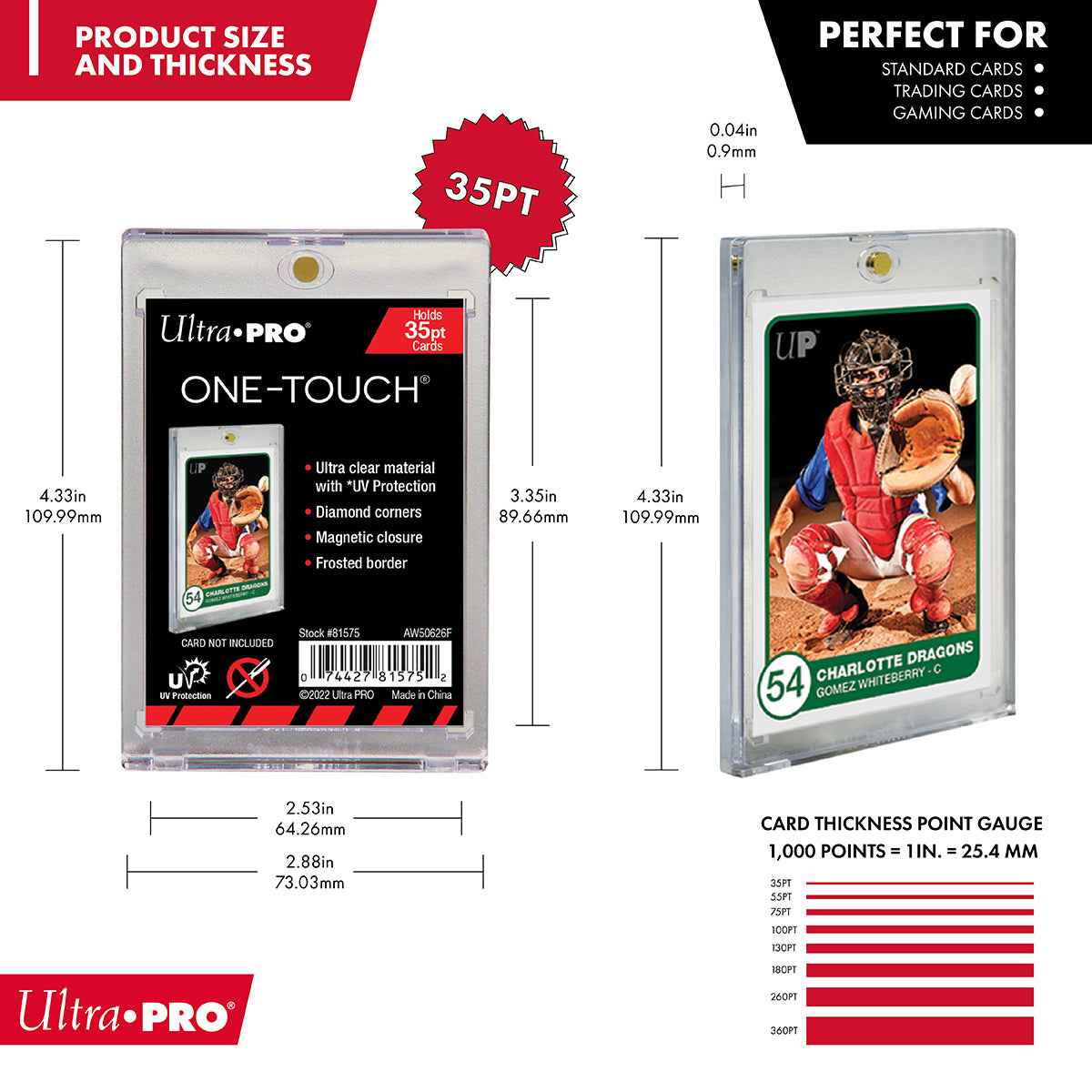 35PT Ultra Pro One-Touch Magnetisk Kortholder