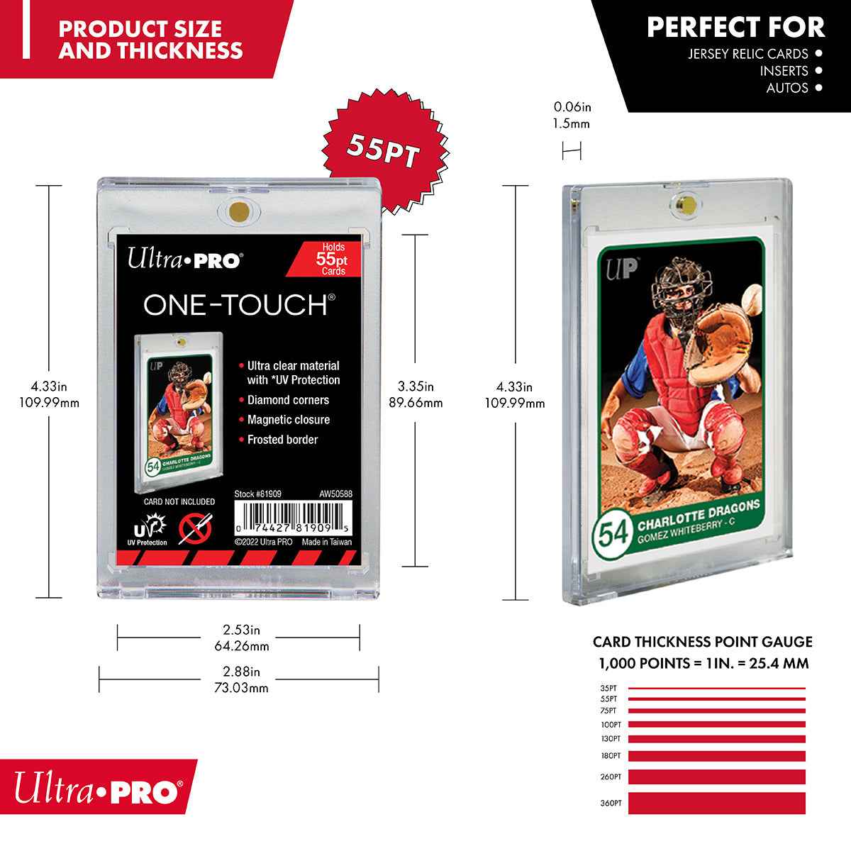 55PT Ultra Pro One-Touch Magnetisk Kortholder