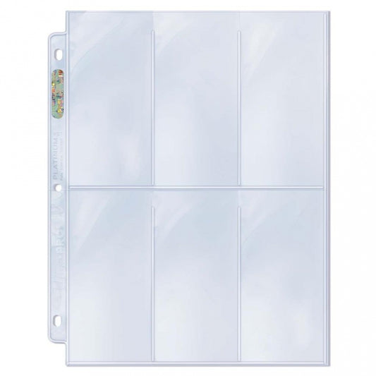 Ultra Pro 6-Pocket Platinum Page med 2-1/2" X 5-1/4" for Album