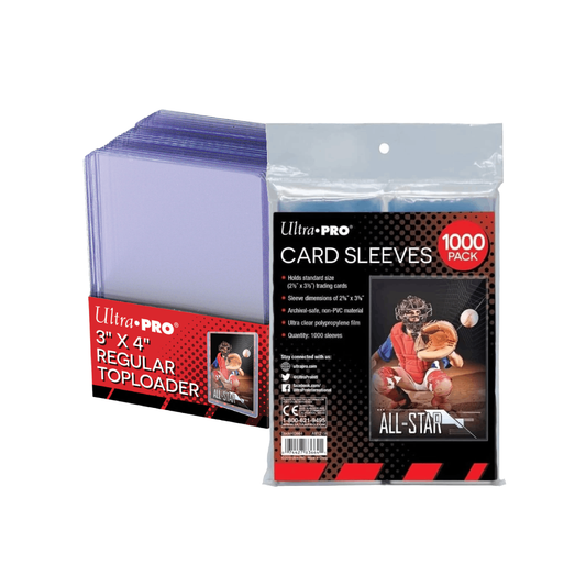 Ultra Pro Toploader (1000 stk + 1000 Sleeves)