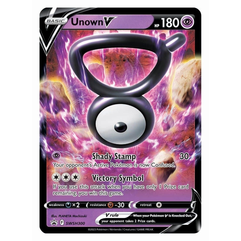 Pokemon Unown V SWSH300 Black Star Promo