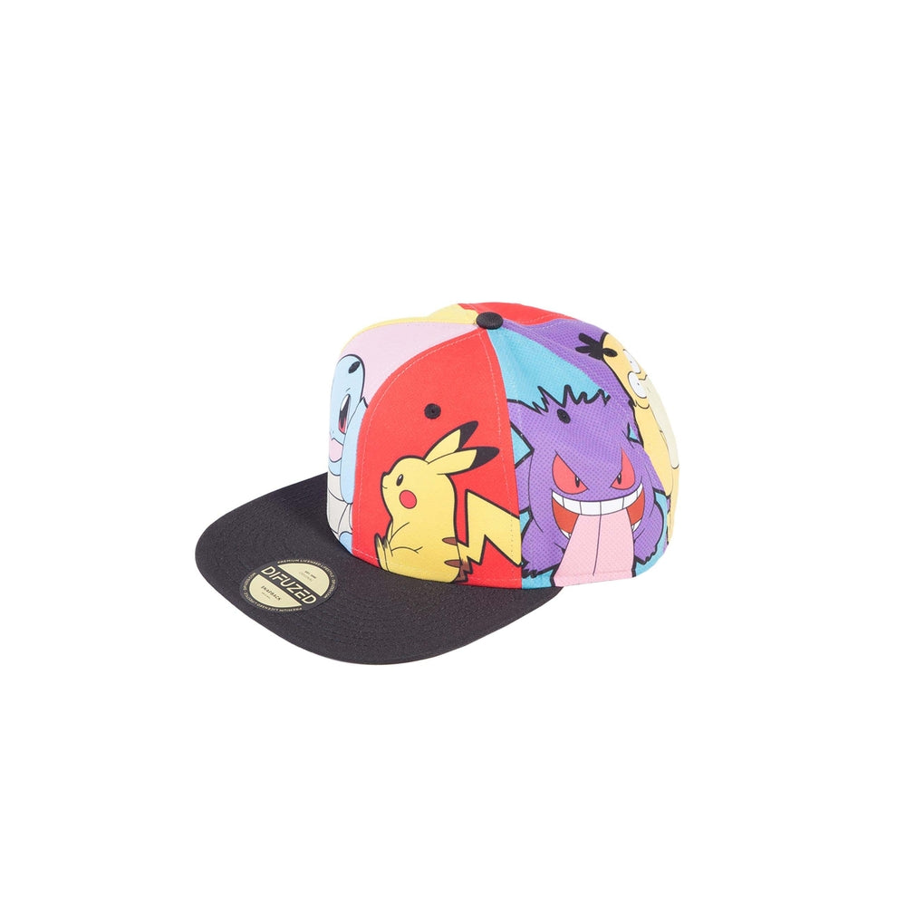 Pokemon Multi Pop Art Snapback Caps