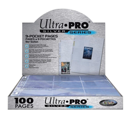 Ultra Pro 9-Pocket Silver Series Pages For Album (100 stk)