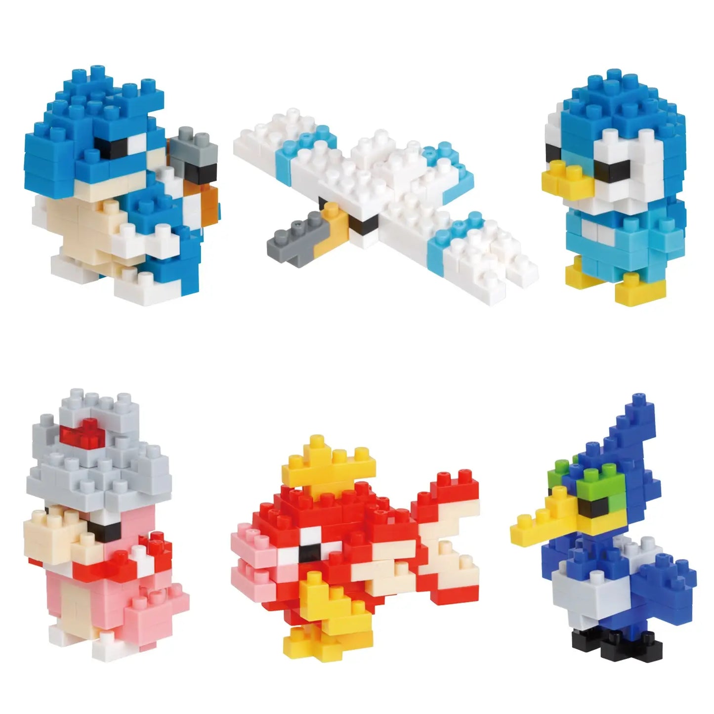 Pokemon Nanoblock Mini Water Type (6 stk) Figurer