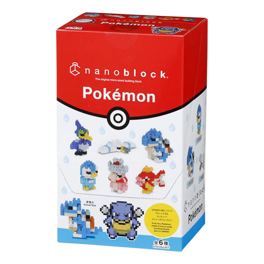 Pokemon Nanoblock Mini Water Type (6 stk) Figurer