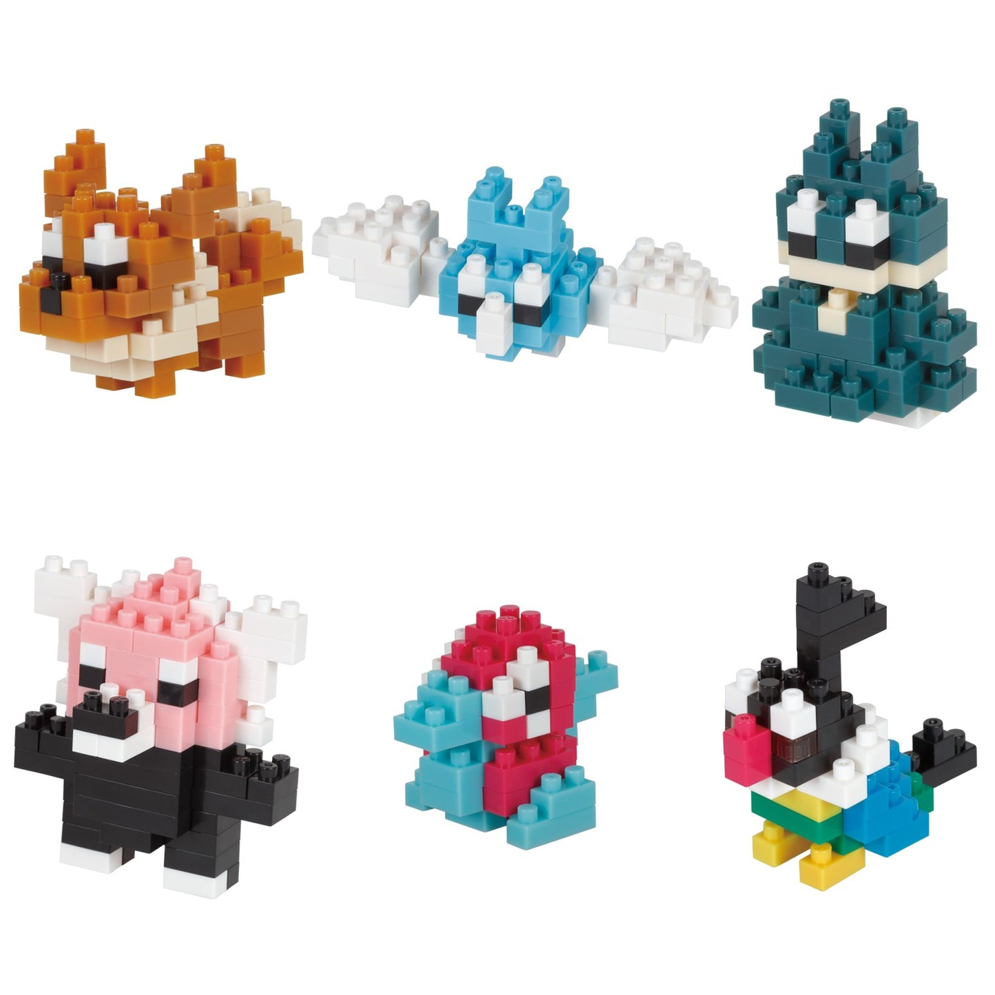 Pokemon Nanoblock Mini Normal Type (6 stk) Figurer