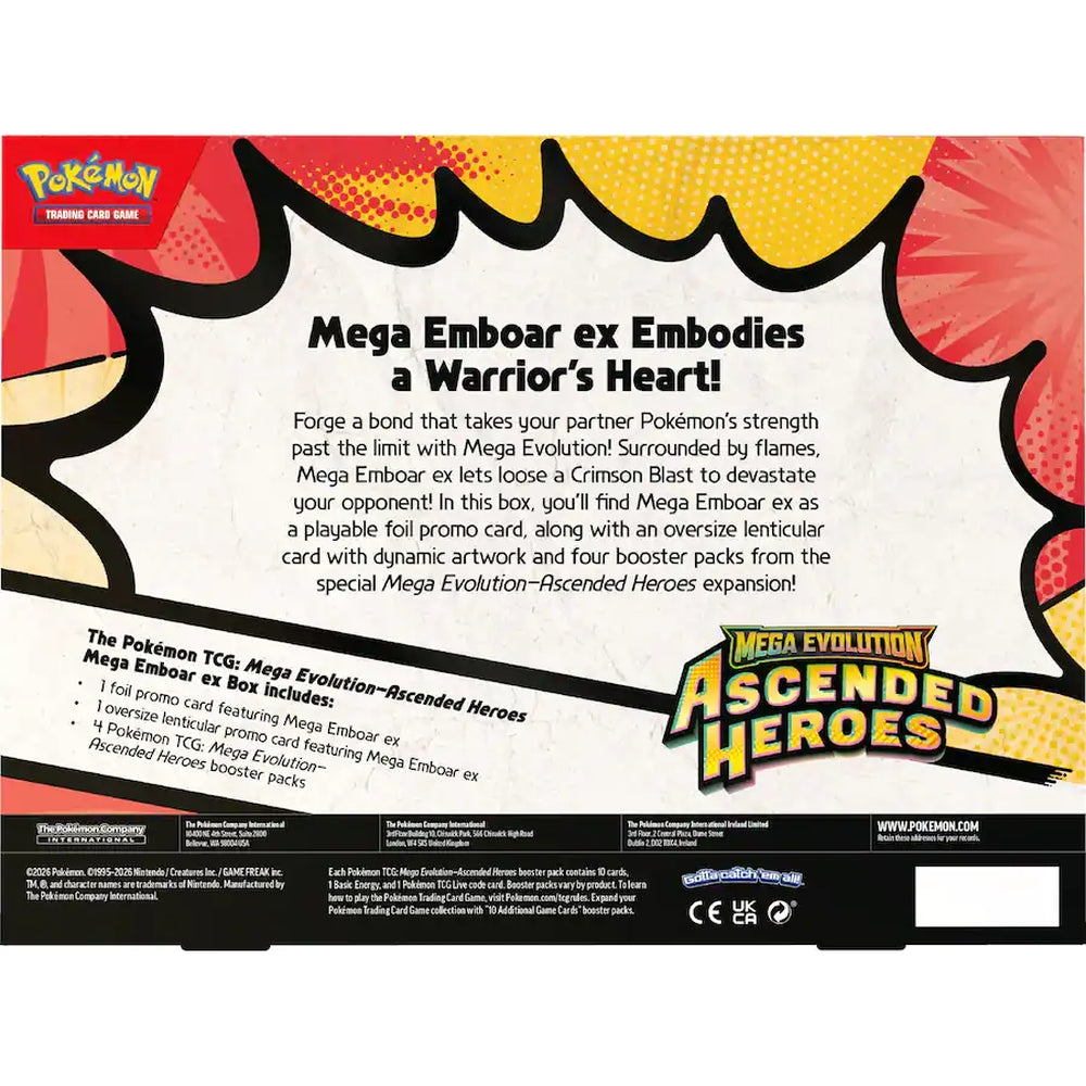 Pokemon Ascended Heroes Mega Emboar ex Box