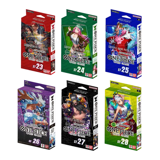 One Piece ST-23 til ST-28 Starter Decks (6 stk)