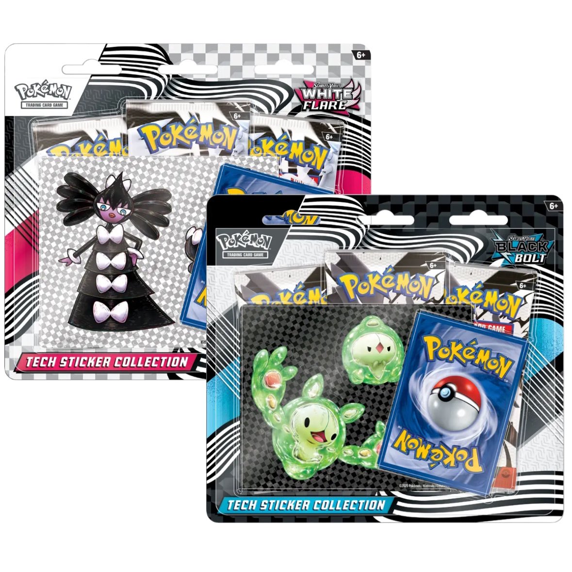 Pokemon Black Bolt & White Flare Tech Sticker Collection (2 stk)