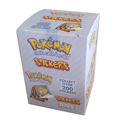 Pokemon Sticker Series 1 Display (1999)