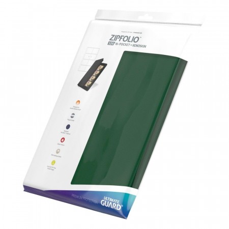 Ultimate Guard Zipfolio 320 - 16 Pocket XenoSkin Green