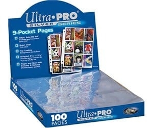 Ultra Pro 9-Pocket Silver Blue Pages (100 stk)
