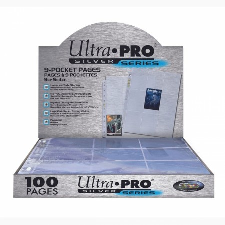 Ultra Pro 9-Pocket Silver Pages (100 stk)
