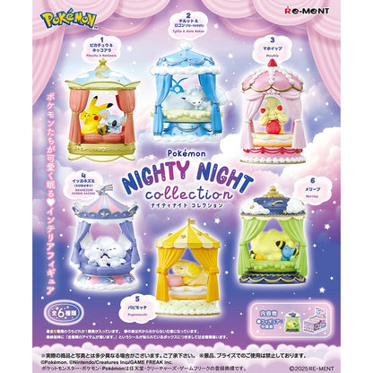 Pokemon Re-ment Nighty Night Figurer (6 stk)