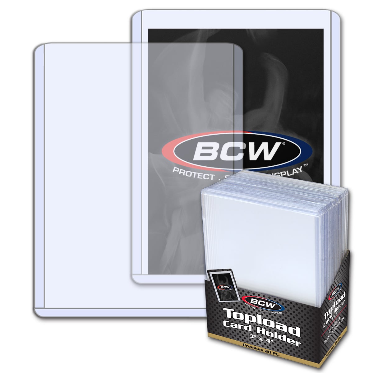 BCW 3x4 Toploader – Premium (25-pakning)