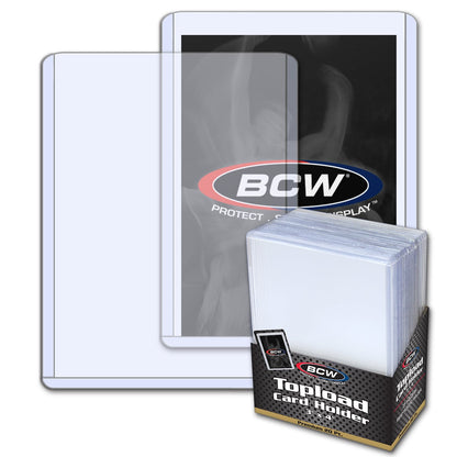 BCW 3x4 Toploader – Premium (25-pakning)