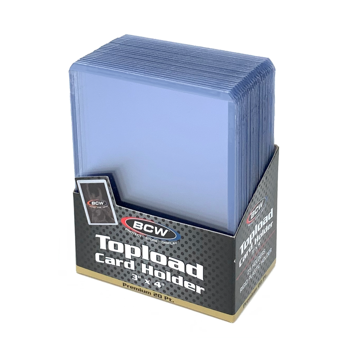 BCW 3x4 Toploader – Premium (25-pakning)