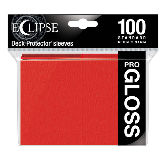 Ultra Pro Eclipse Gloss Sleeves (100 stk) - Apple Red