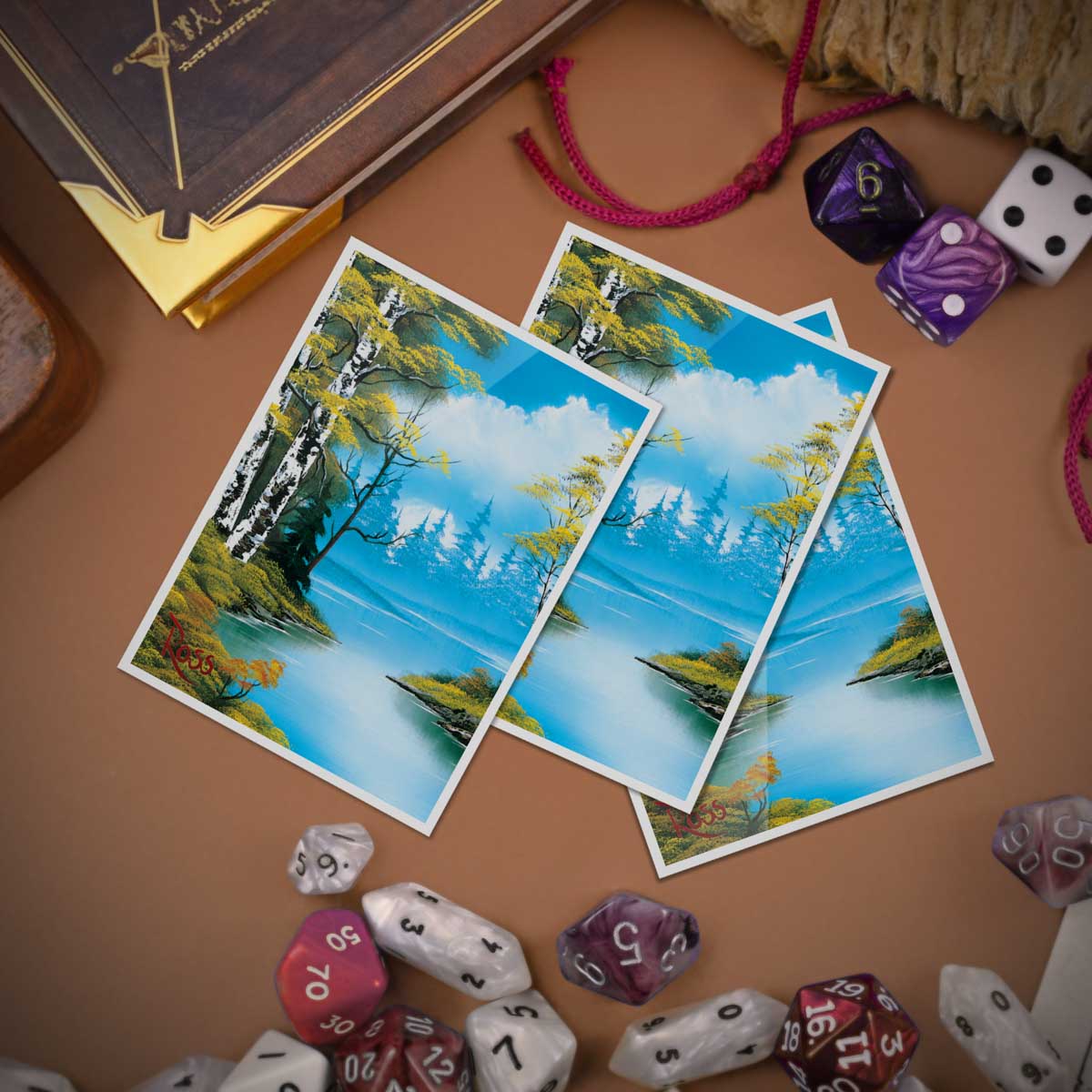 Bob Ross Lakeside Path 105ct APEX DECK PROTECTOR® Sleeves