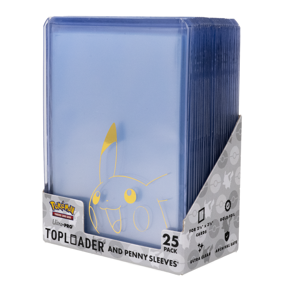 Pikachu TOPLOADER® and PENNY SLEEVES® Combo Pack for the Pokémon Trading Card Game (25 PACK)