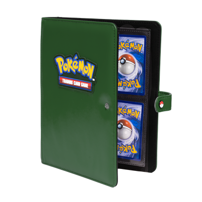 Ultra Pro Premium Snap Binder - grønn utgave åpen og skråstilt