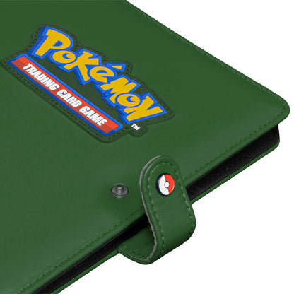 Ultra Pro Premium Snap Binder - nærbilde av trykknapplukking og Pokemon-logo