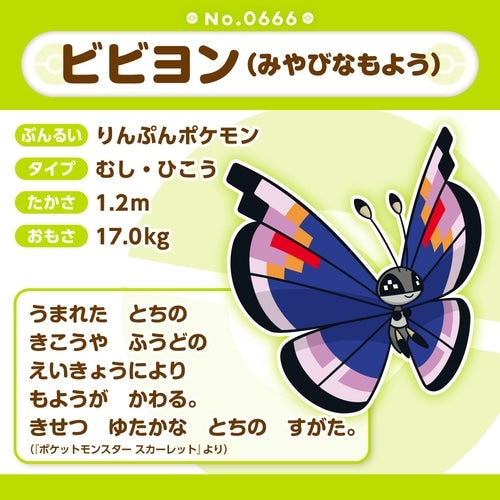 Pokemon Center Japan Vivillon (Elegant Pattern) Fit Plush