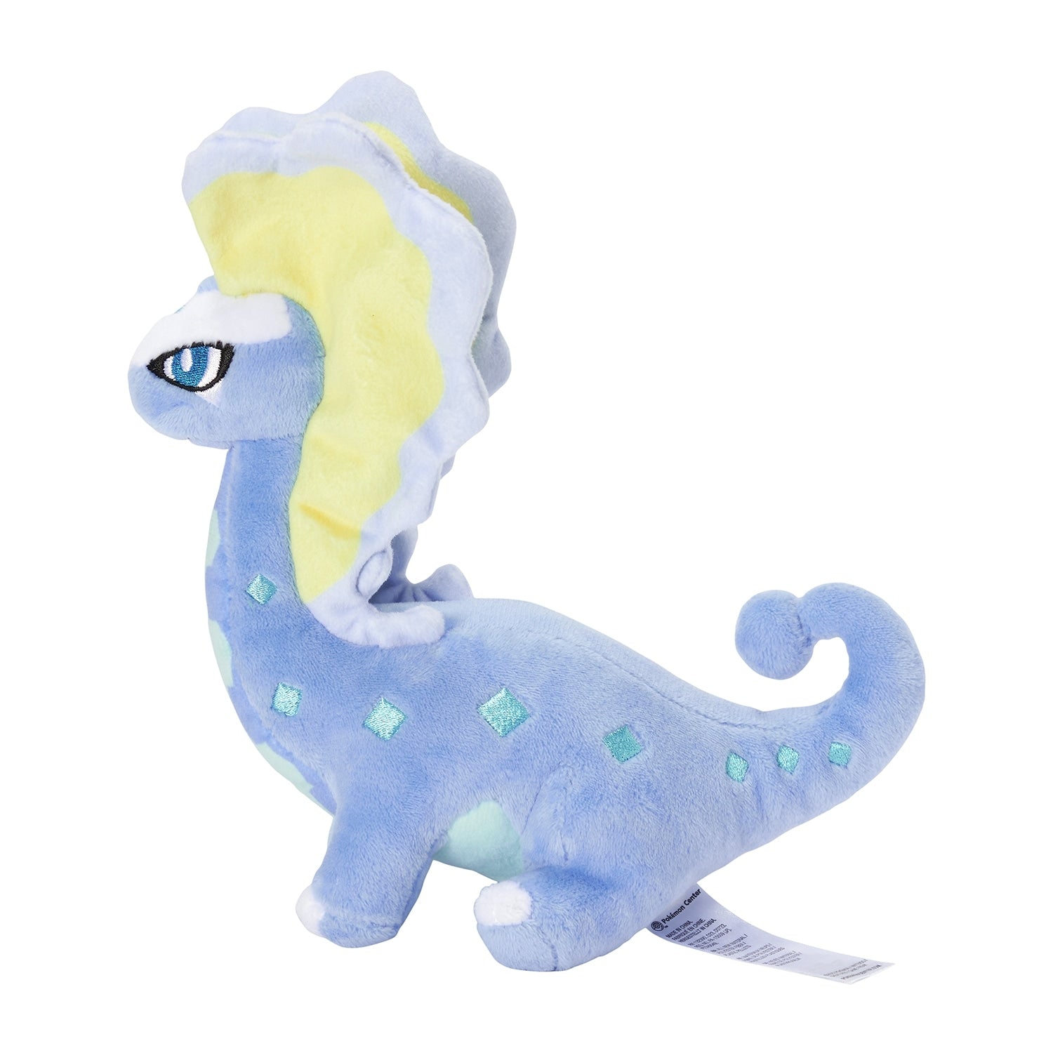 Aurorus Fit Plush fra Pokemon Center Japan, sett fra siden