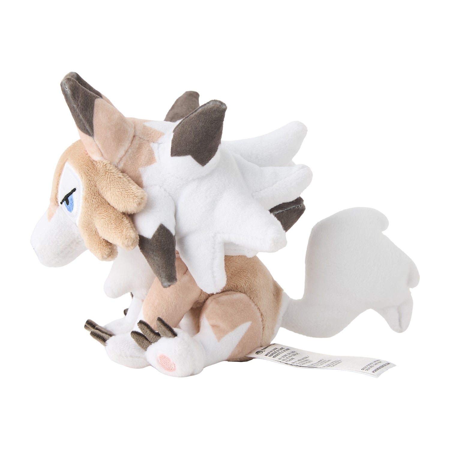 Lycanroc (Midday Form) Fit Plush fra Pokemon Center Japan, sett fra siden