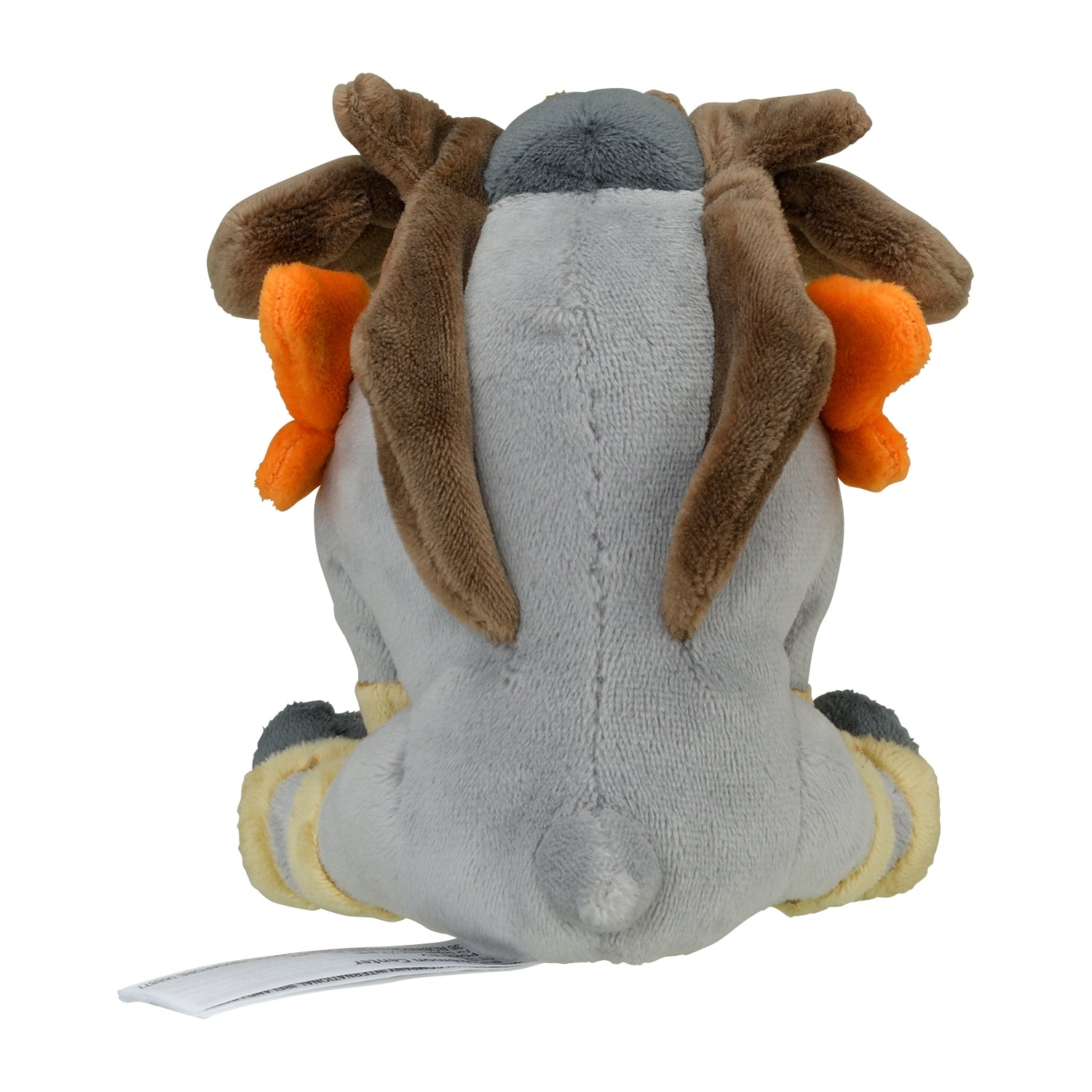 Terrakion Fit Plush fra Pokemon Center Japan, sett bakfra