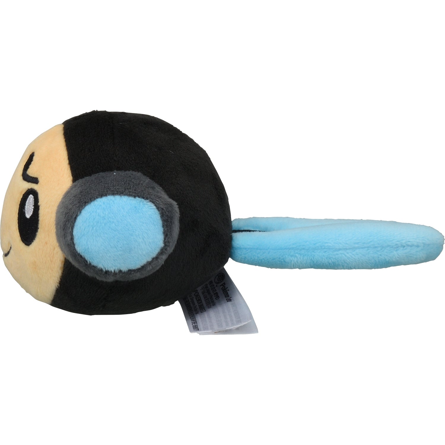 Tympole Fit Plush fra Pokemon Center Japan, sett fra siden