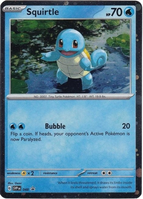 Squirtle SVP048 Black Star Promo